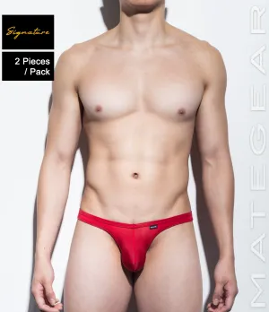 [2pc/Pack] Sexy Men's Underwear Ultra Bikini Briefs - Nan Song (V-Front / Tapered Sides) (Ultra Thin Nylon Signature Series II)