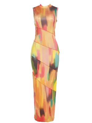 A&A Patched Aura Maxi Dress