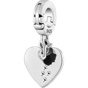 Always in My Heart Heart Multi-Clasp Clip On Pendant (Guinea Pig Footprints Heart Infinity)
