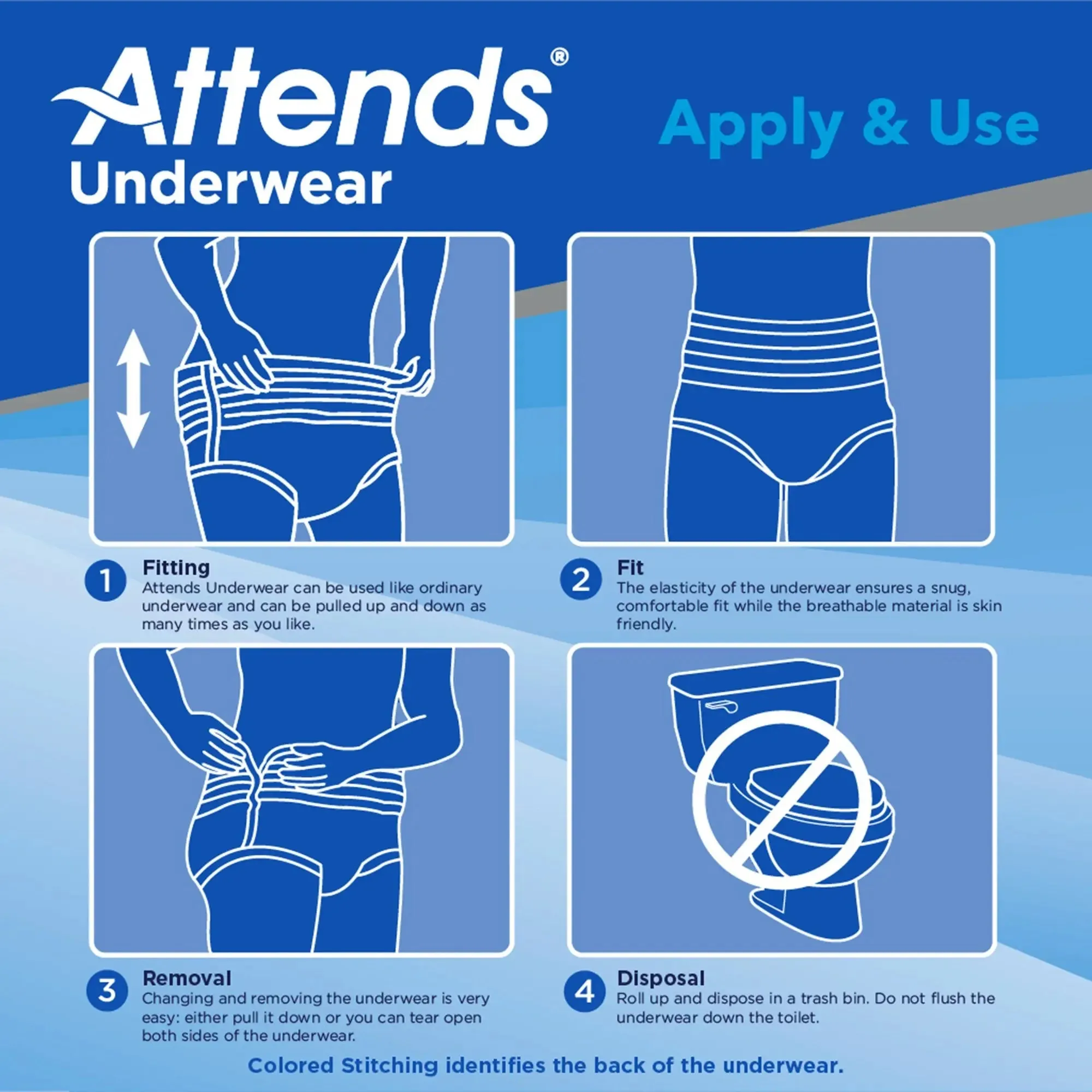 Attends® Care Heavy Absorbent Underwear, Regular