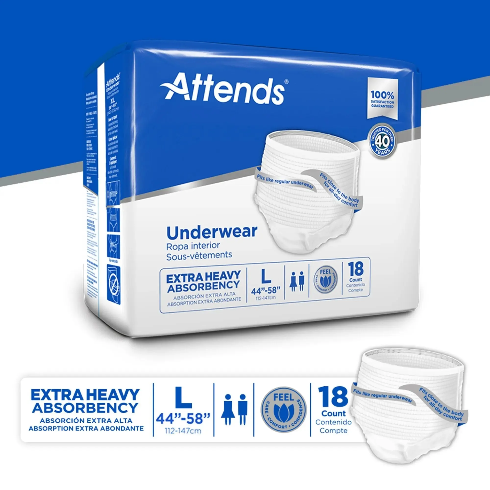 Attends® Care Heavy Absorbent Underwear, Regular