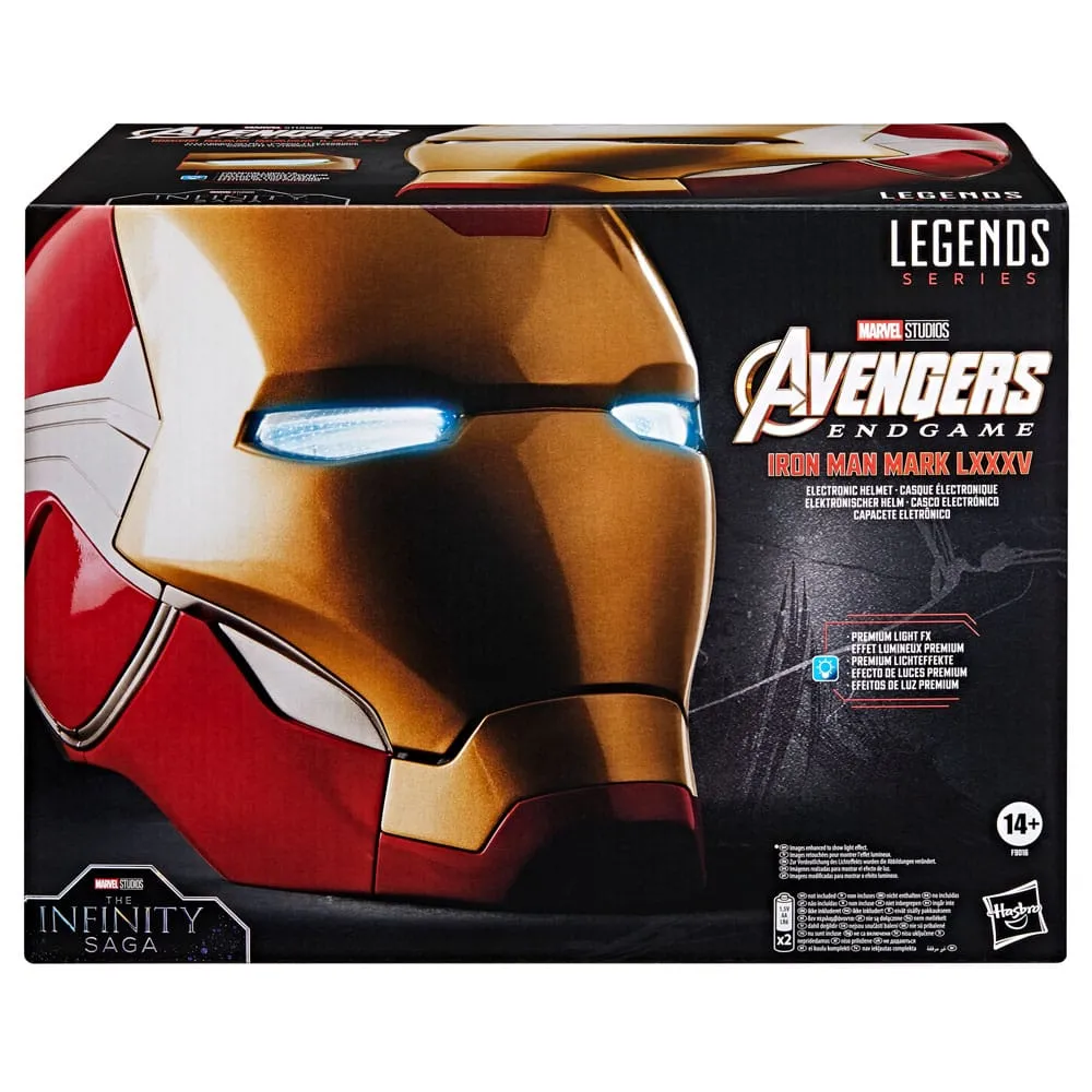 avengers: endgame marvel legends series electronic helmet iron man mark lxxxv  replicas  marvel  weapons