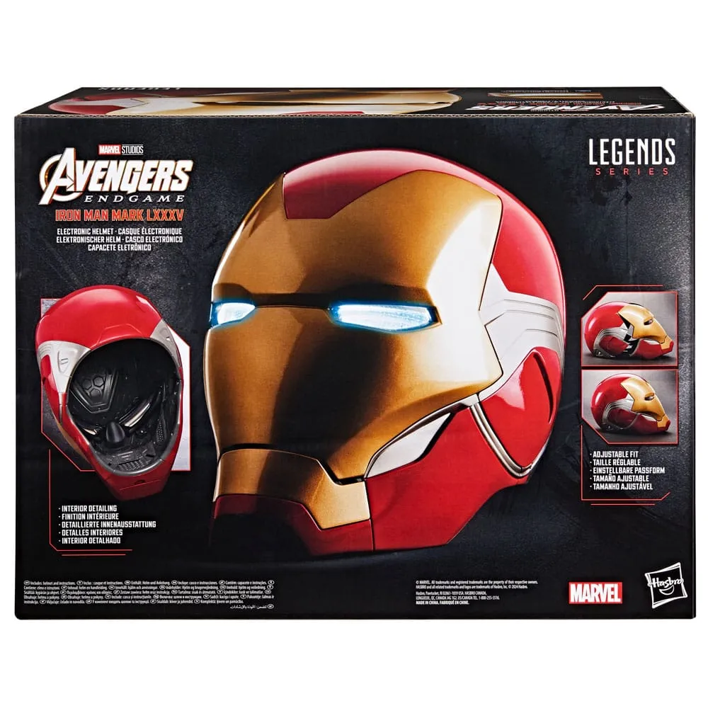 avengers: endgame marvel legends series electronic helmet iron man mark lxxxv  replicas  marvel  weapons