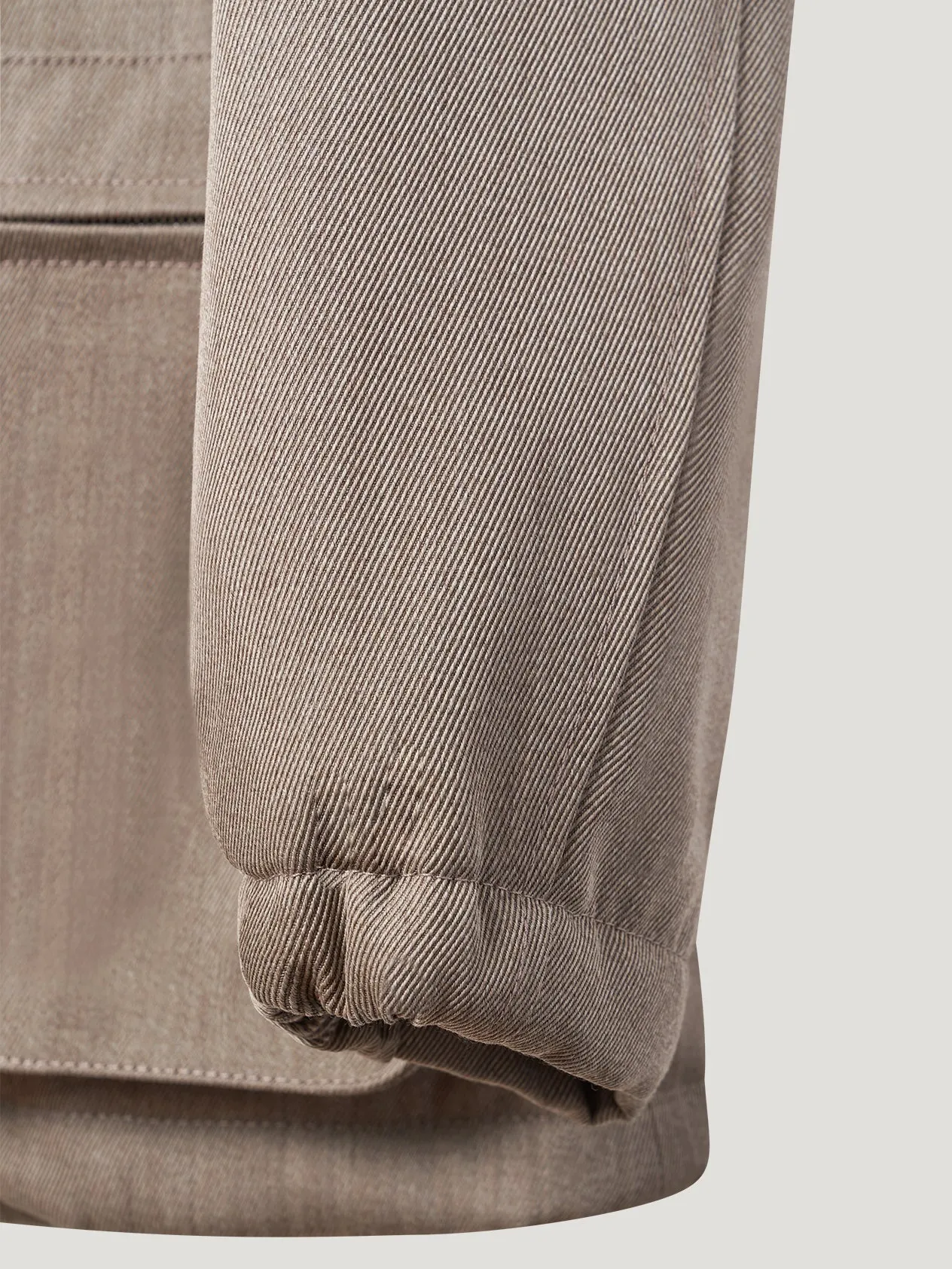 Beige Padded Parka Coat