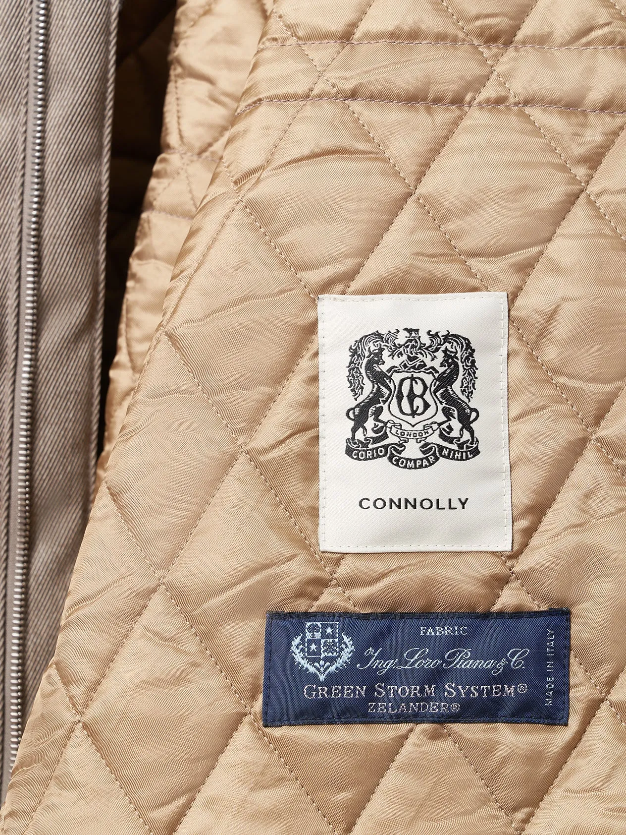 Beige Padded Parka Coat