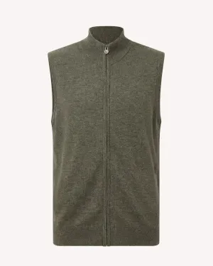 BERNARD WEATHERILL Full Zip Vest Gilet Country Estate Green