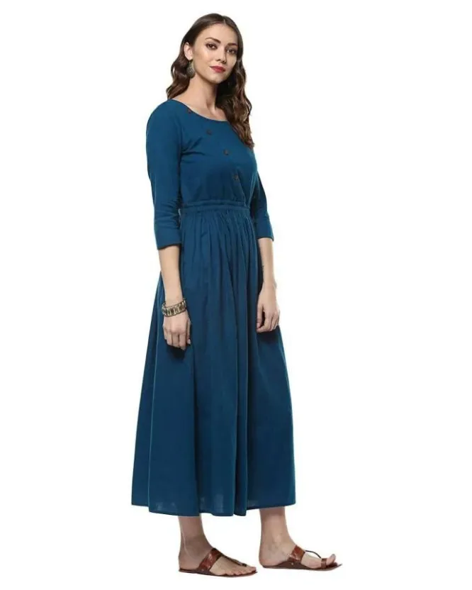 BlueRay Fit & Flare Maxi Dress