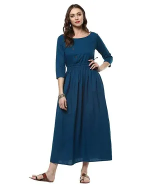 BlueRay Fit & Flare Maxi Dress