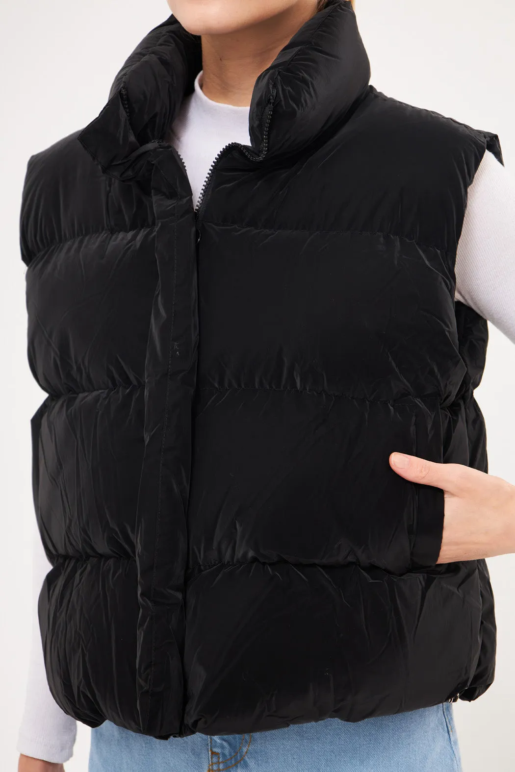 Bomber Sleeveless Velvet Gilet