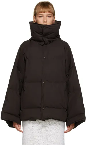 Bottega Veneta Brown Down Puffer Coat