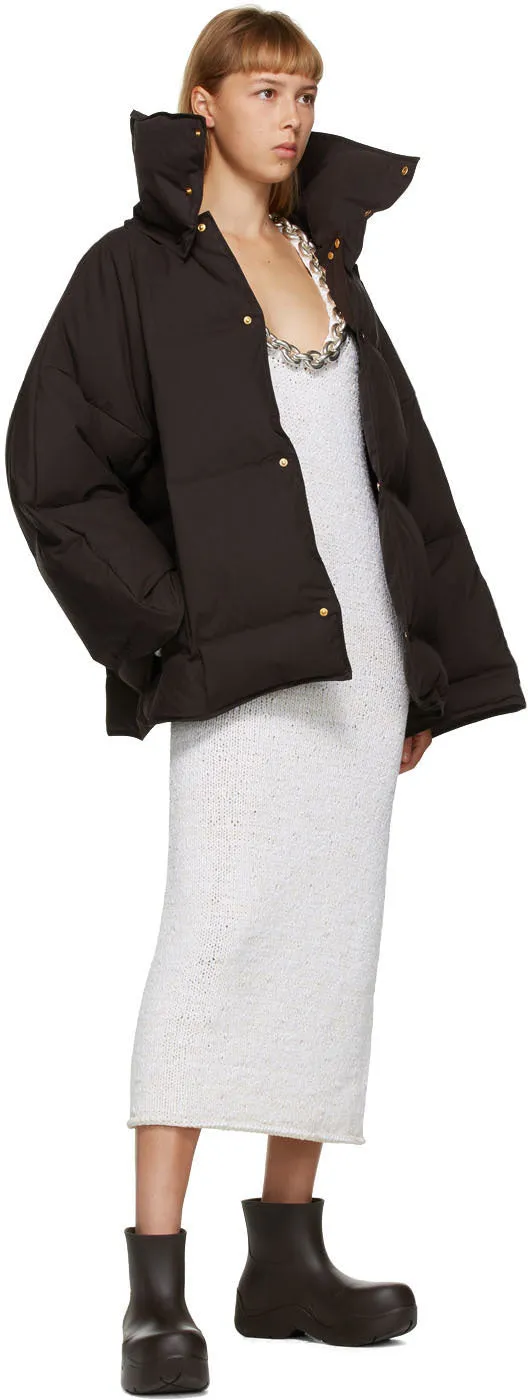 Bottega Veneta Brown Down Puffer Coat