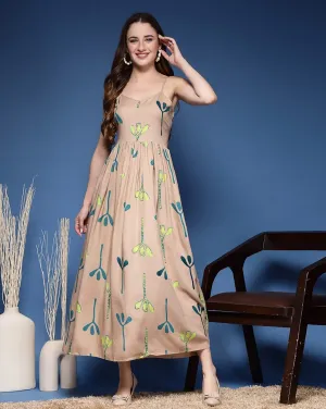 Brown Grace Sleeveless Maxi