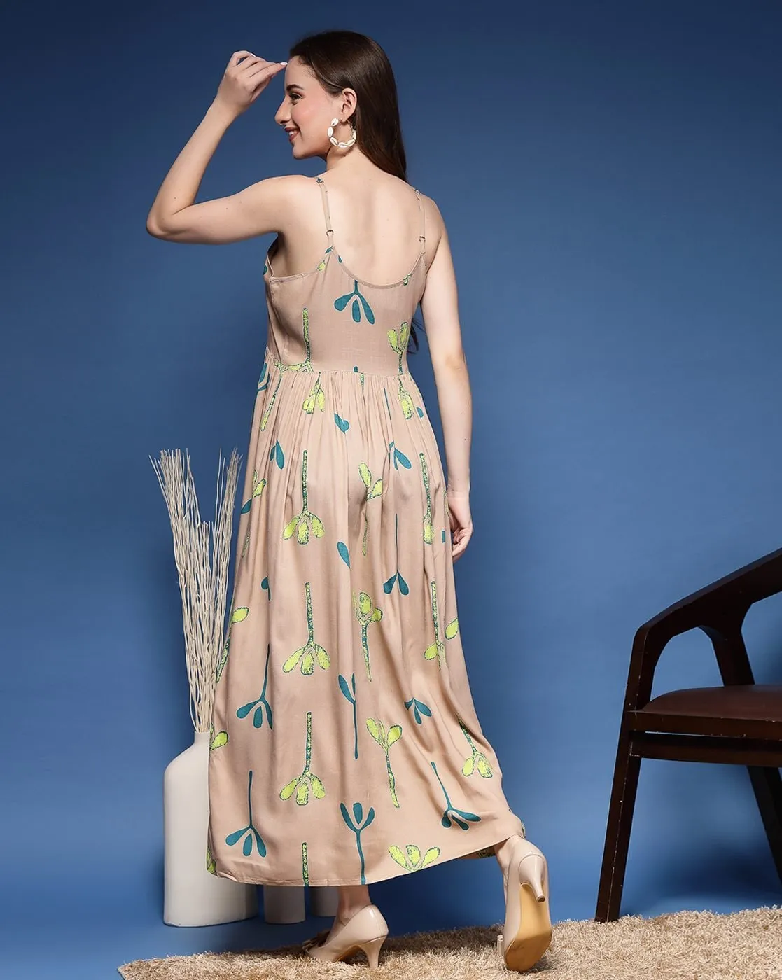 Brown Grace Sleeveless Maxi