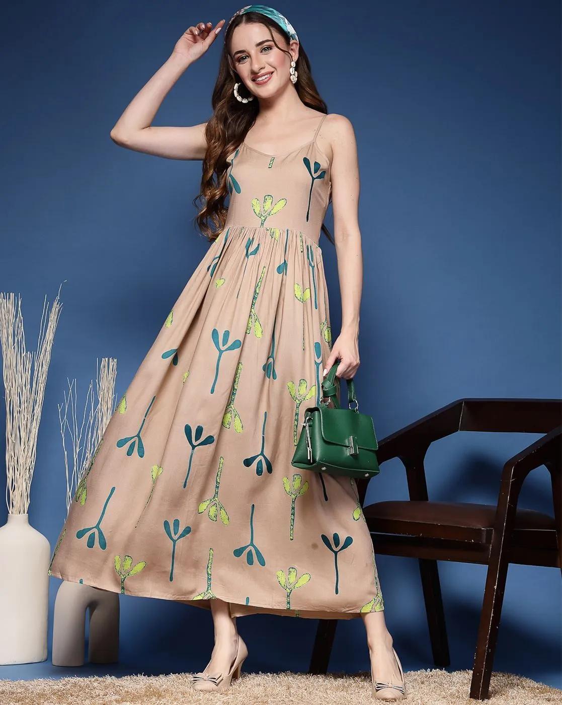 Brown Grace Sleeveless Maxi