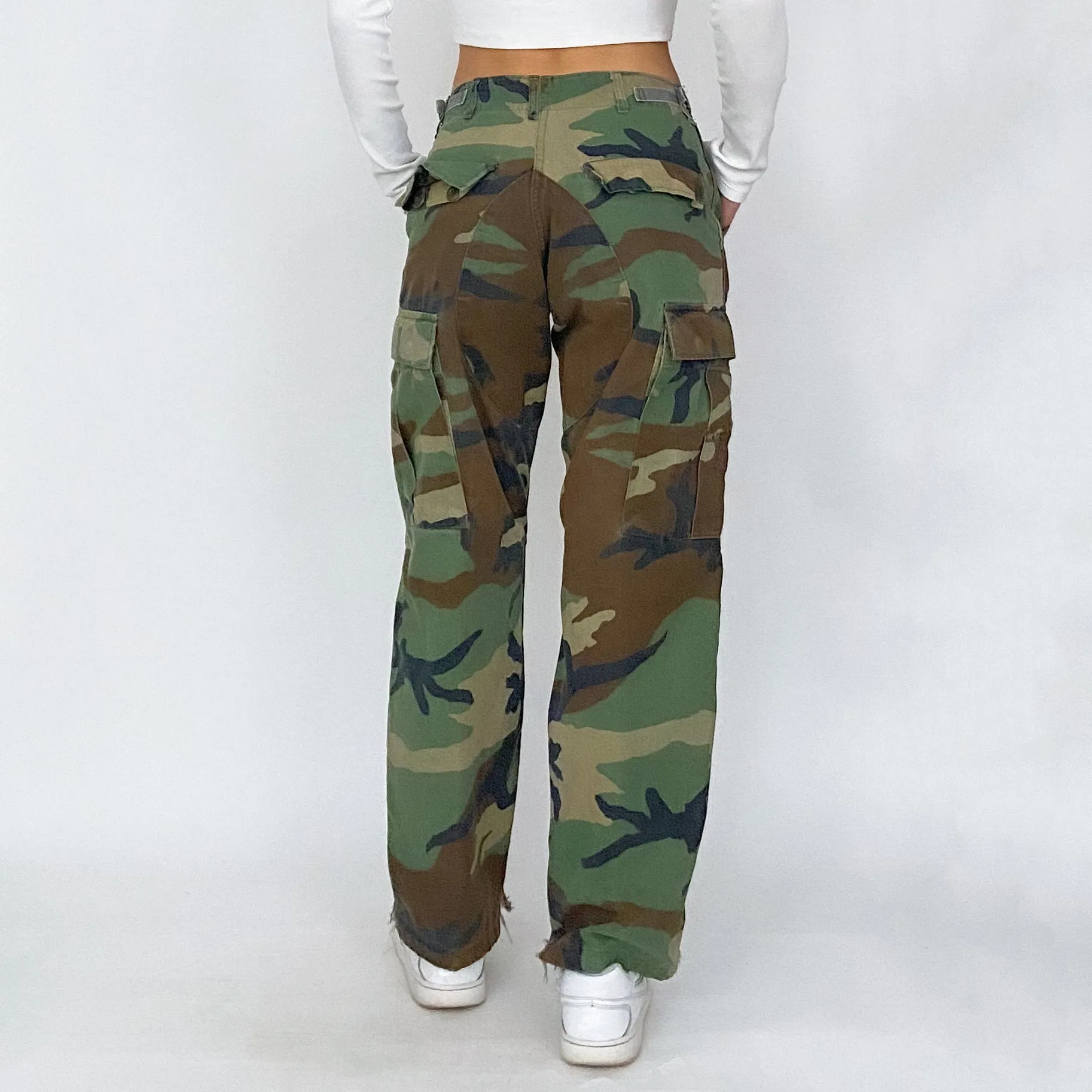 camo cargo pants - xs/s
