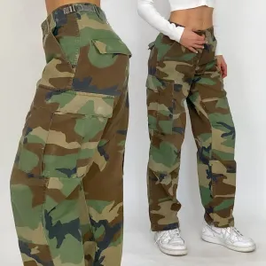 camo cargo pants - xs/s