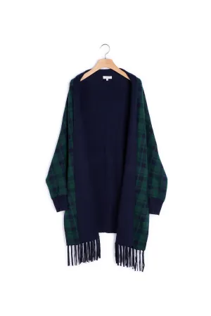 Cape en maille avec franges