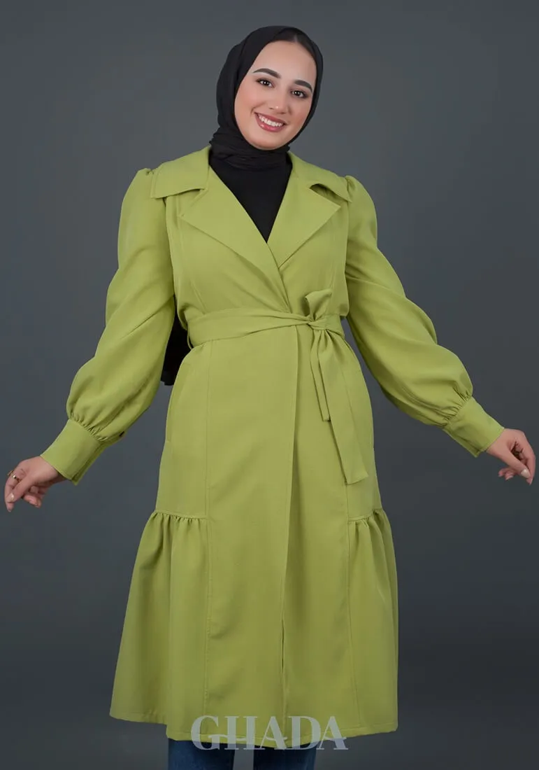 cardigan en vert pistache