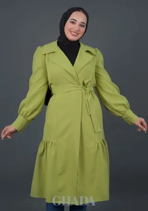 cardigan en vert pistache