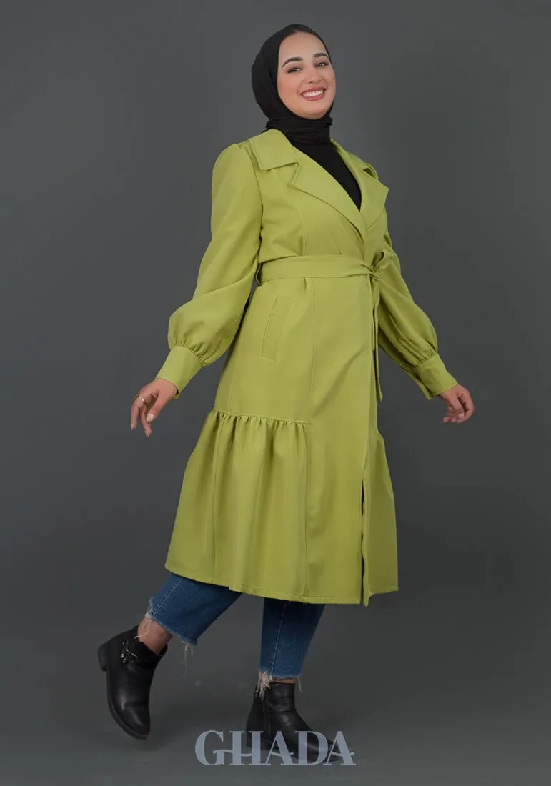 cardigan en vert pistache