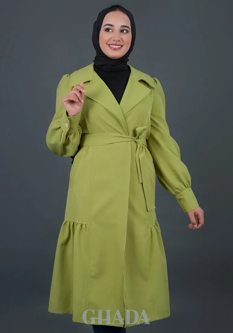 cardigan en vert pistache