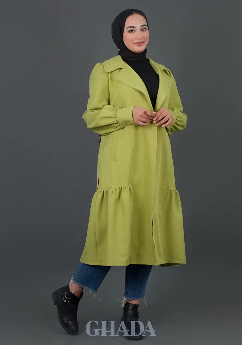 cardigan en vert pistache