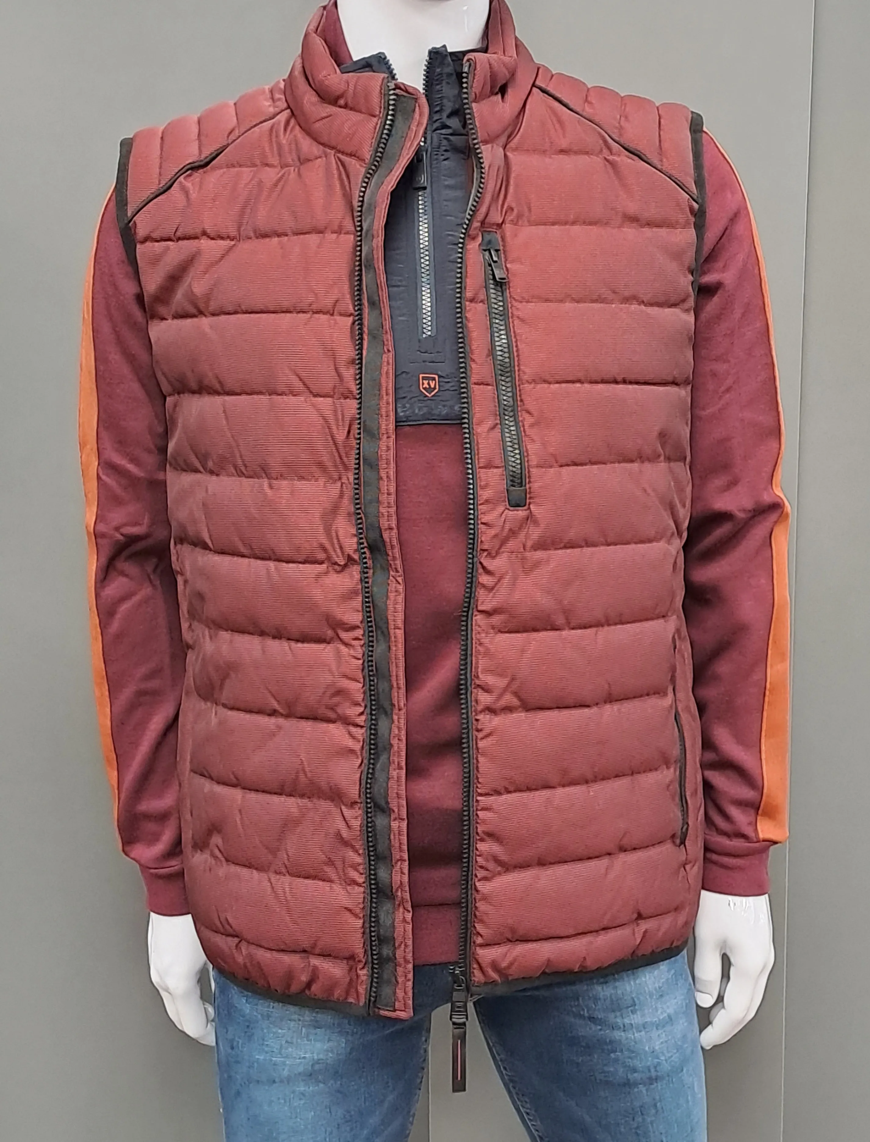 Casa Moda Quilted Gilet - Burgundy