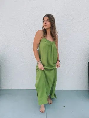 Chaser Bull Piquant Green Maxi Dress