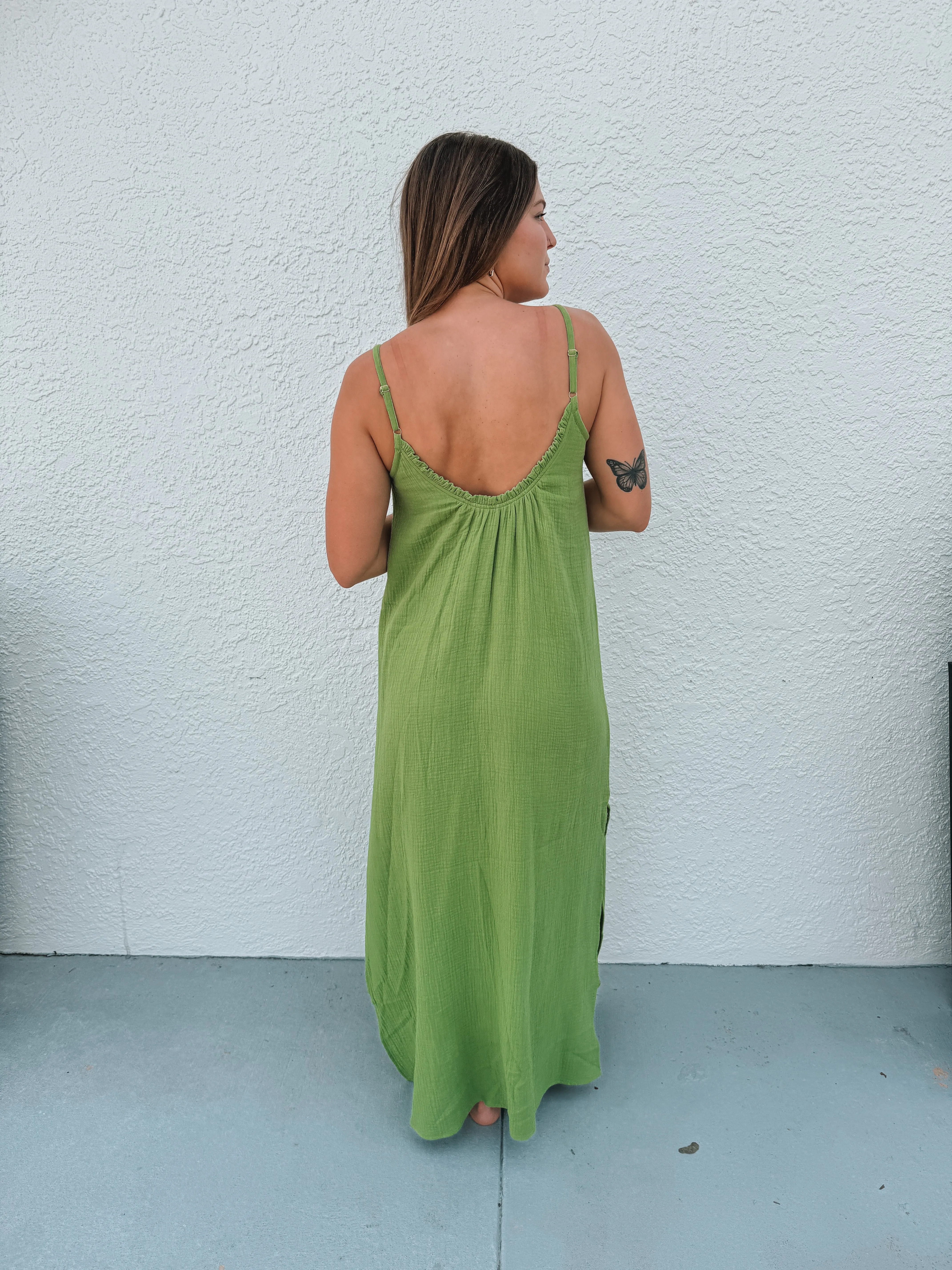 Chaser Bull Piquant Green Maxi Dress