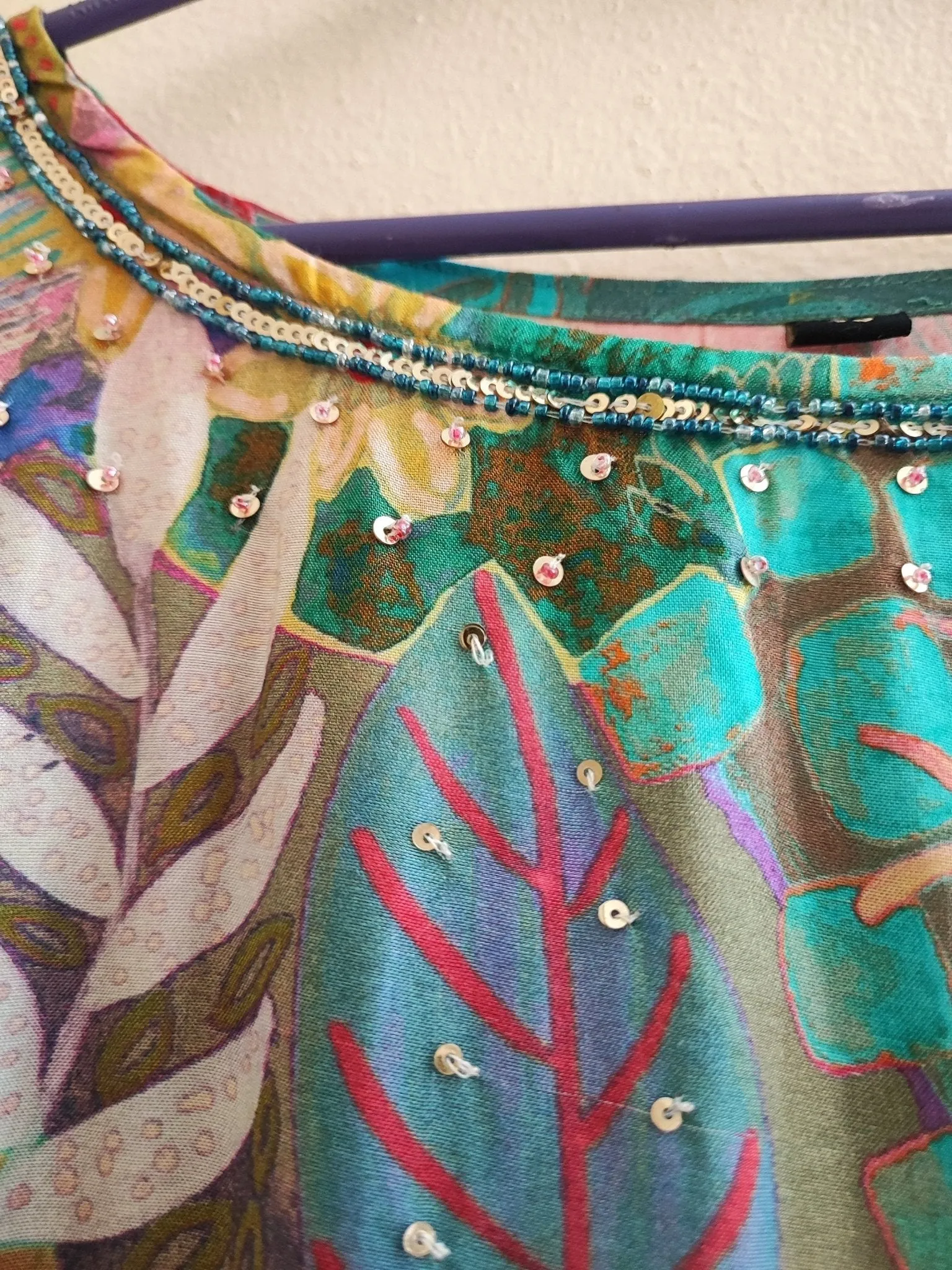 Co-ord set with one side kaftan. Dhoti pant and kurti set