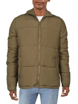 COTTON ON Mens Essential Recycled Puffer Jacket Coat Green Medium