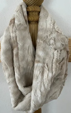Creme Rabbit Infinity Scarf