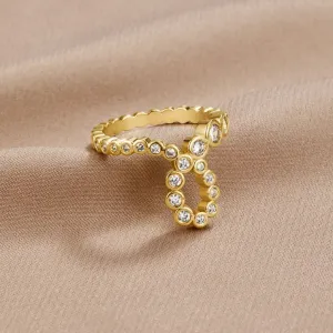 Crystal Infinity Twist Ring