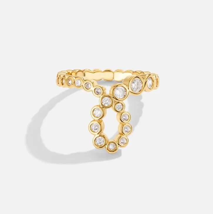 Crystal Infinity Twist Ring