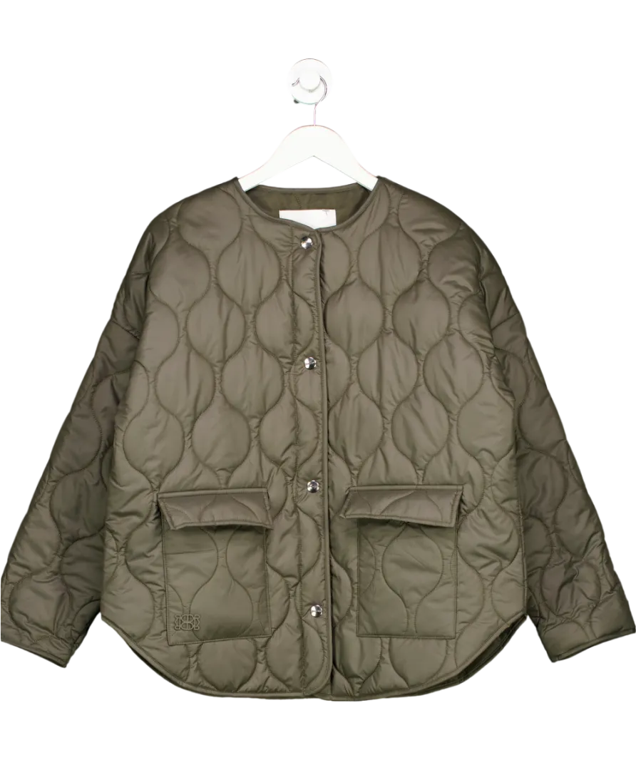De Rococo Green Quilted Coat UK S