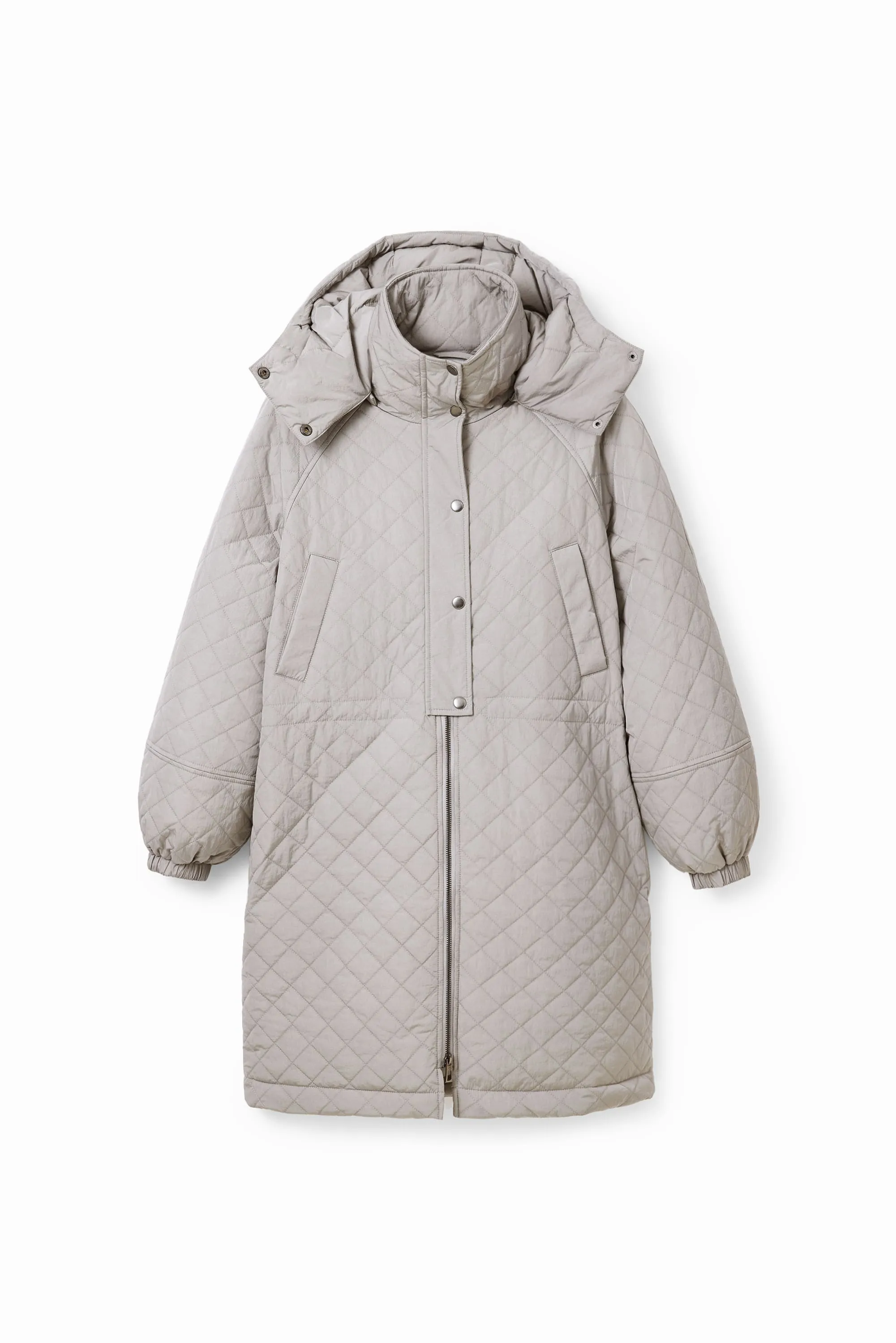 Desigual Padded Denmark Puff Sleeve Quilted Coat 23WWEW20
