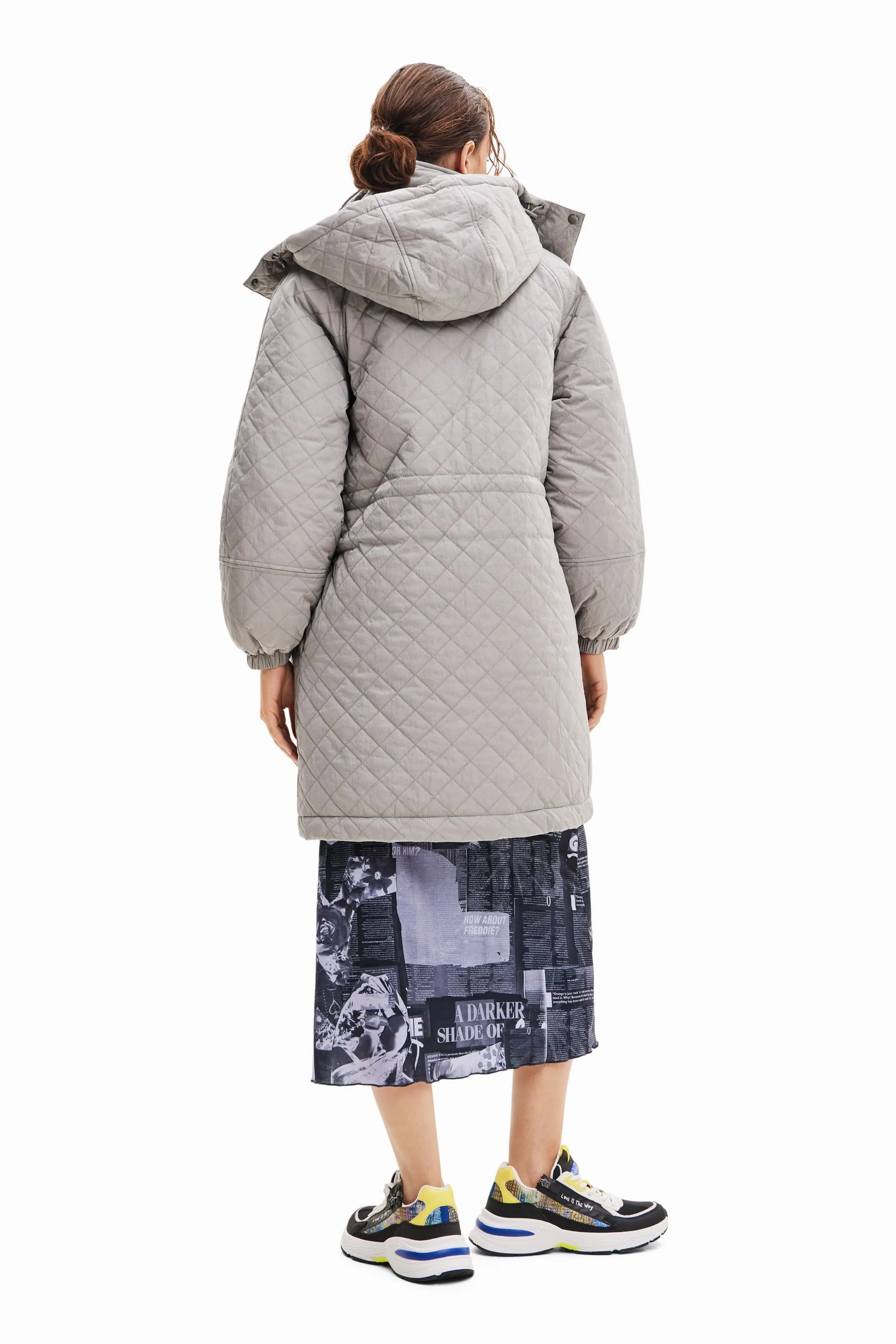 Desigual Padded Denmark Puff Sleeve Quilted Coat 23WWEW20