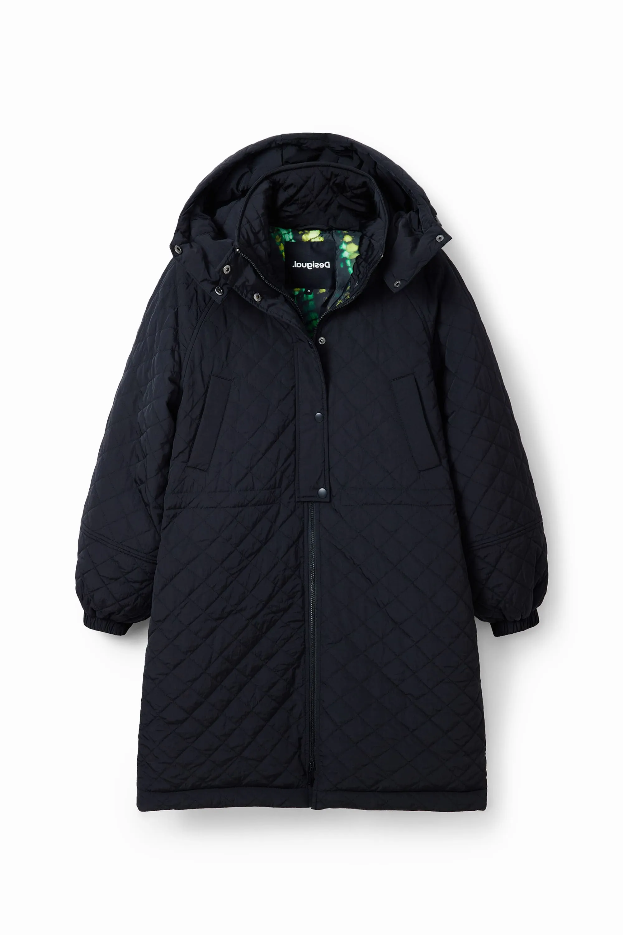 Desigual Padded Denmark Puff Sleeve Quilted Coat 23WWEW20
