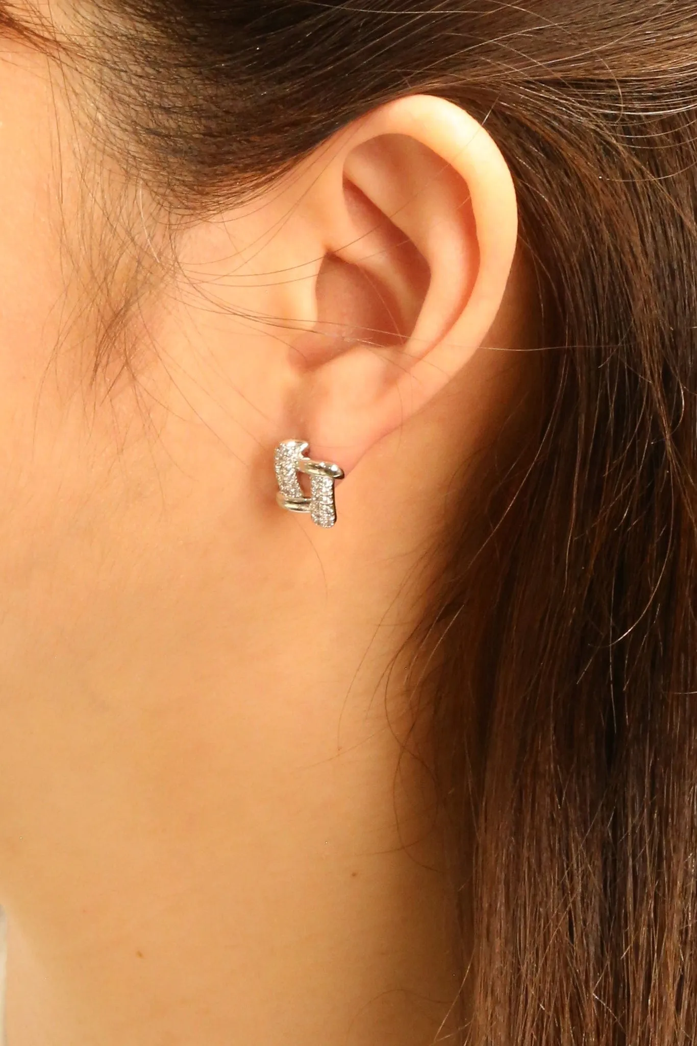 DJE311068 14K Dipped Infinity Square Post Earrings