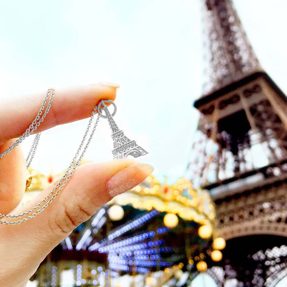 Eiffel Tower Charm Paris France Silver