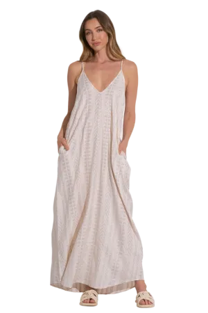 Elan Thin Strap Maxi Dress Cover-Up - Natural