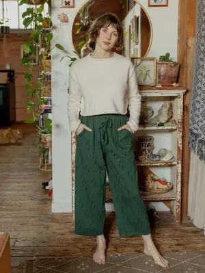 Fae Drawstring Pant Diamond Vine Dark Stage