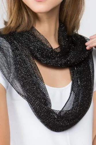 Fishnet Twist Infinity Scarf