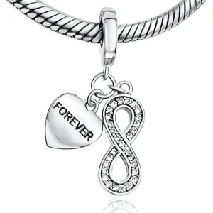Forever Infinity Heart Dangle Pendant Charm