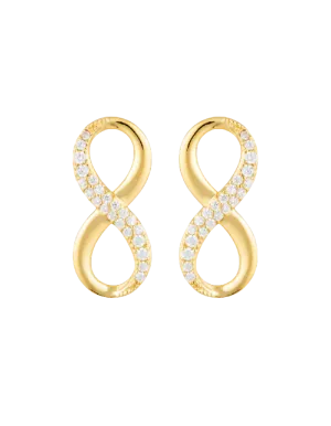 Georgini Forever Infinity Earrings w/ CZ - Gold