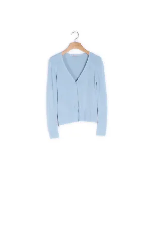 Gilet court en maille détail volanté