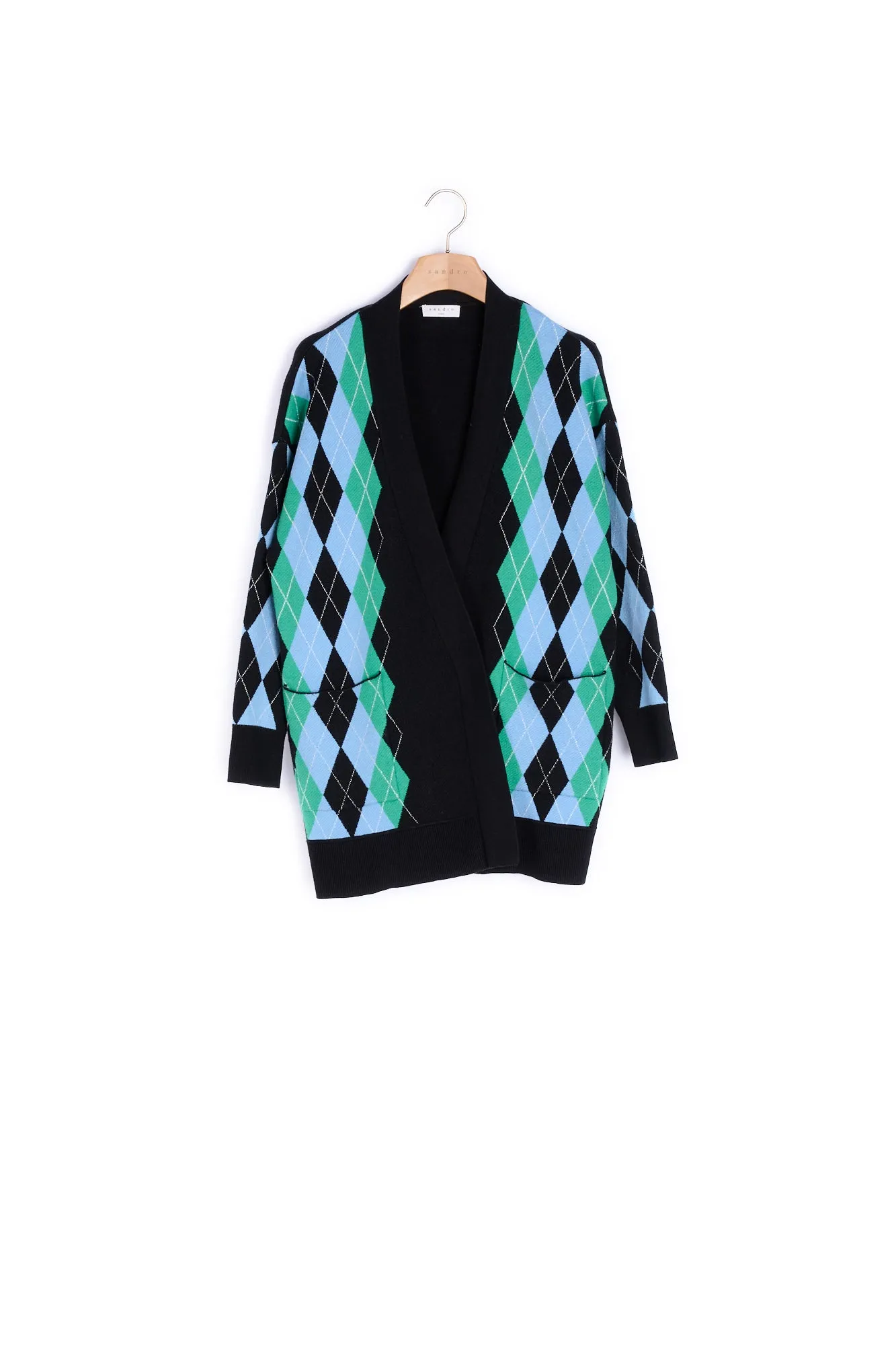 Gilet oversize à motif jacquard