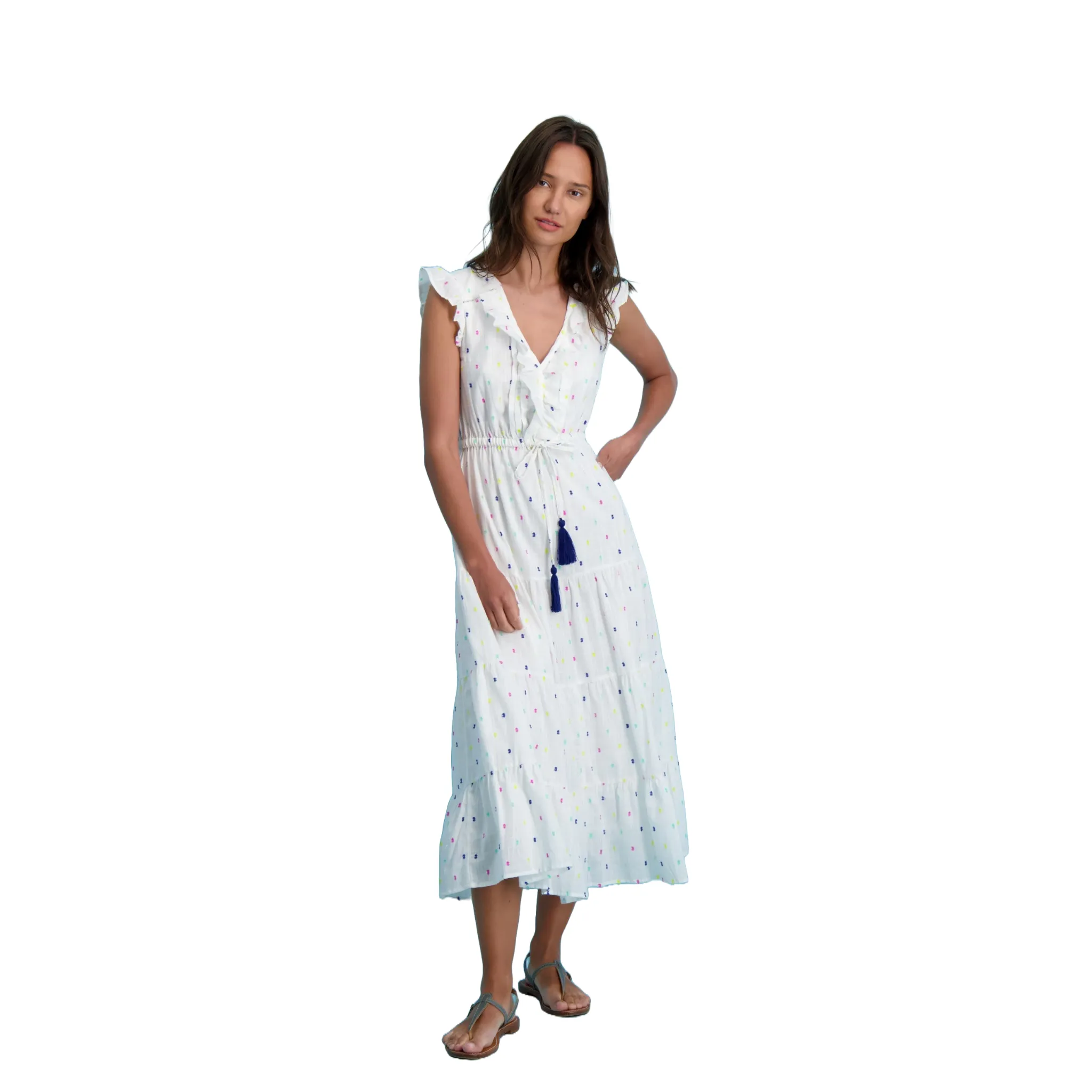 Giselle Women's Maxi Dress Confetti Swiss Dot