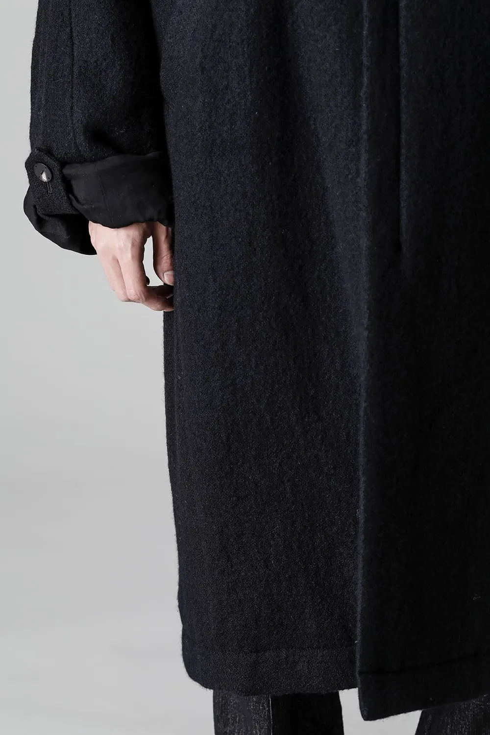Hight neck coat wool milling