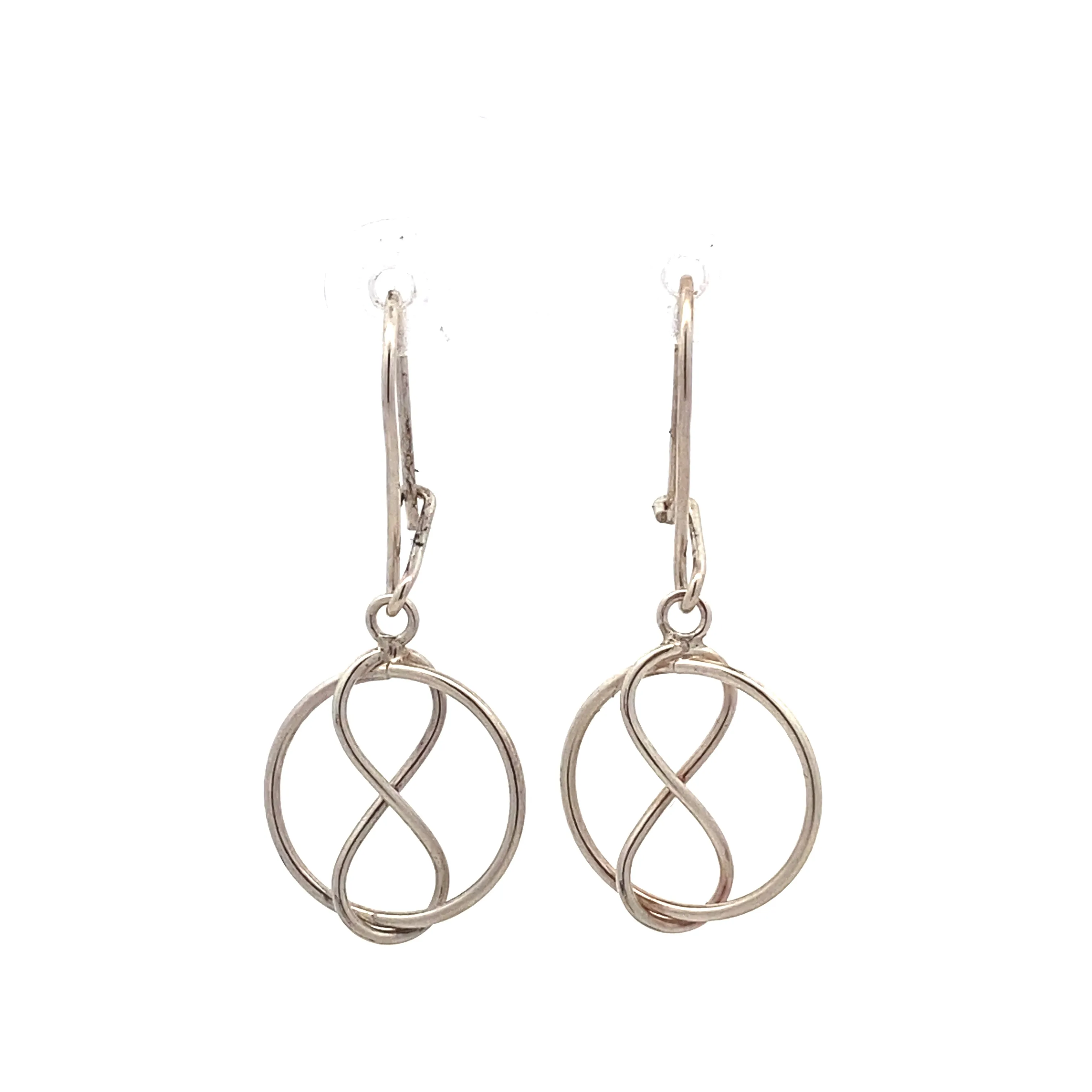 Infinity in Round Drop Earrings